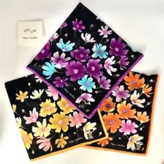 【新品未使用品】マリオバレンチノ 花柄ハンカチ 3枚セット