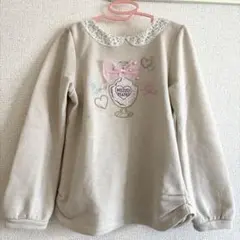 Mezzo pianoメゾピアノ 130♡長袖ロンT ニット♡カットソーリボン