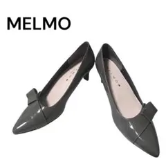 極美品　連休特別値下げ中　メルモ MELMO グレー エナメルパンプス 23cm