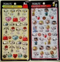 ボンボンドロップシール スヌーピー　A B　通常サイズ 第一弾　初期　2枚セット