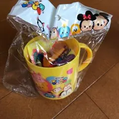 新品 未開封  ツムツム プラコップ 巾着 セット
