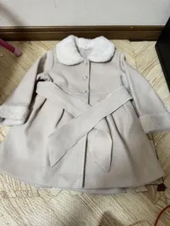 ベージュ フリースコート 2-3Y