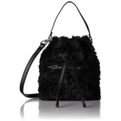 ファー ブラック バケットバッグ