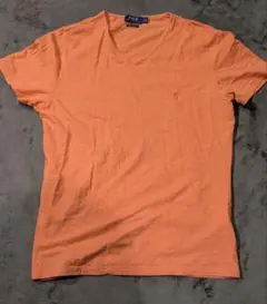 【ポロラルフローレン】 オレンジ Vネック Tシャツ