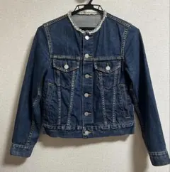 【美品】トゥモローランド デニムジャケットフリンジ付き 36