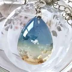 123 夜明け前の雲レジンバッグチャーム