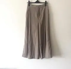 イネド　INED モカベージュ ワイドパンツ