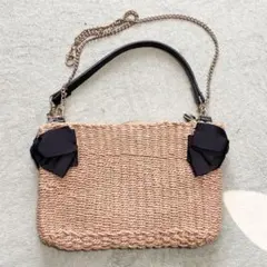 美品 アンテプリマ クリスタッロフィオッコ がま口 ショルダーバッグ