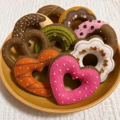 フェルトドーナツハンドメイド おままごと〖214〗