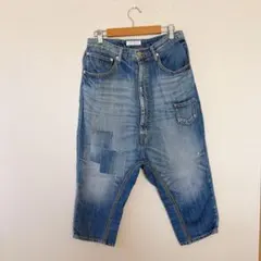 ネネット　パッチワークサルエルデニムパンツ　S デニムハーフパンツ サルエルのサムネイル