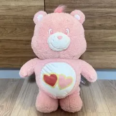 【CAREBEARS】BIG ケアベア　ふんわりピンク　ダブルハート　モコモコ