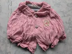 ブランシェス ピンク ベビーポンチョ ボタン付き