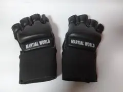 MARTIAL WORLD オープンフィンガーグローブ　レザーグローブ　Lサイズ
