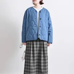 美品】45R ウールタータンのリバーシブルアニーブルゾン Lサイズ 