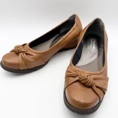 Hush Puppies リボンパンプス 23.5 3E ブラウン コンフォートのサムネイル