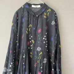 SUPER HAKKAスーパーハッカ シアー花柄シャツワンピース