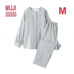 【タグ付】無印良品 MUJI 二重ガーゼ ドットドビー 長袖パジャマ Mのサムネイル