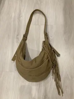 新品未使用 JEANASIS フリンジホーボーショルダー ショルダーバッグ
