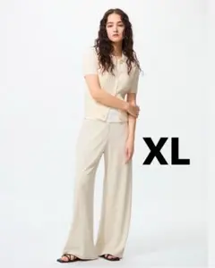 ユニクロ クレープジャージーストレートパンツ