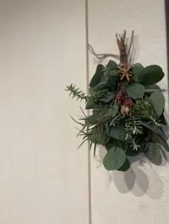 ナチュラルスワッグ ユーカリとドライフラワー