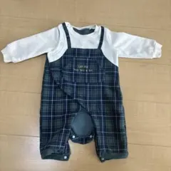 チェック柄カバーオール