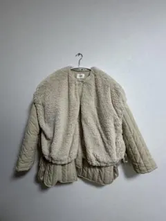 ベージュ キルティングジャケット