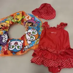 女の子水着　90〜100 50センチ浮輪セット