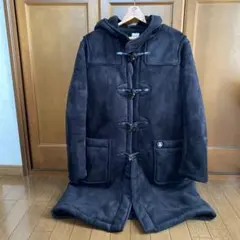美品　ORCIVAL　ブラック　フェイクムートンダッフルコート　サイズ5・LL