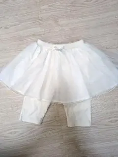 petitmain スカート付きレギンス 110 ホワイト　試着のみ