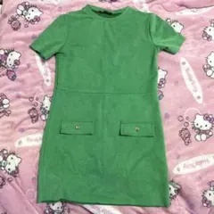 ZARA フェイクスエードワンピース