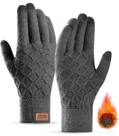 手袋 メンズ スマホ対応 防寒 【ふわふわ裏起毛 あたたかなニット製】 タッチパ