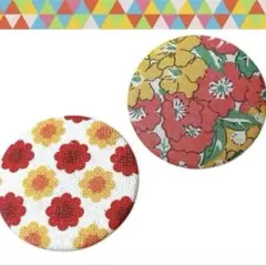 ブローチ　缶バッジ　布バッジ　直径約4cm ２点セット