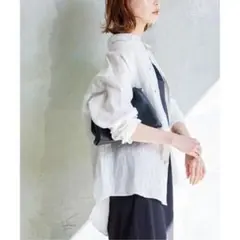 【JOURNAL STANDARD】ゼフィールリネンレギュラーシャツ　白　長袖