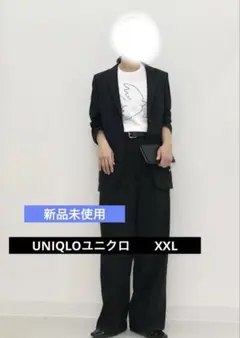 新品未使用　ユニクロ　感動ジャケットリラックスフィット　ブラック　XXL