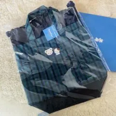 【新品未使用】ファミリア 青系チェック バッグ