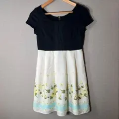 【ペイトンプレイス】花柄ワンピース (M)フィット＆フレア