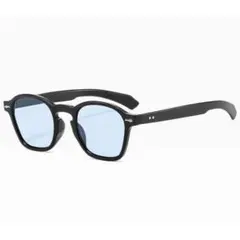 ★ サングラス ★ ブルーレンズ 青 ウエリントンシェイプ ボストン