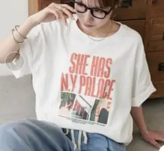 DISCOAT Enlude メッセージロゴフォトTシャツ　Tシャツ　トップス
