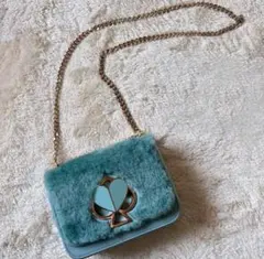 ケイトスペードニューヨーク ショルダーバッグ ニコラ ファー ブルー