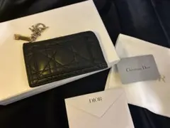 Dior フラグメントケース カードケース カナージュ ブラック