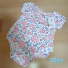 新品　タグ付き　花柄ロンパース 70㎝