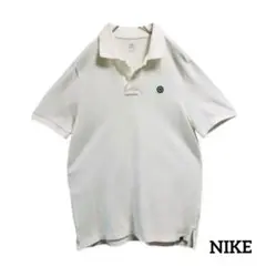 NIKEナイキ半袖ポロシャツ風車刺繍ロゴマーク人気デザインシンプル古着
