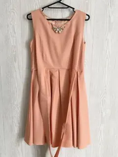 ピンク スリーブレス ドレス