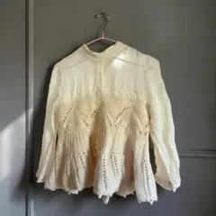Peroto アイボリー 長袖シャツ XS