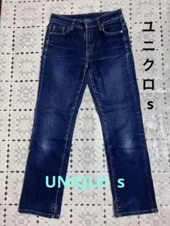 UNIQLOストレートデニム ダークブルー23(58.5)