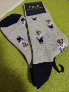 【ポロラルフローレン】 紳士ソックス 25-27cm ポロベア柄