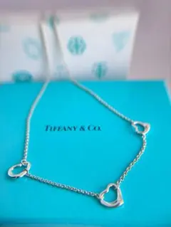 Tiffany & Co. オープンハート 3P　ネックレス シルバー925