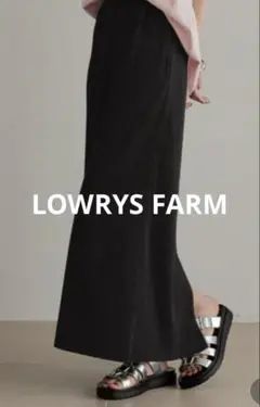 LOWRYS FARMブラック ニットタイトスカート
