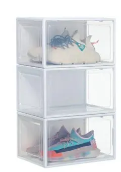 新品未開封 三つセット 八番屋　シューズボックス 収納ケース ホワイト