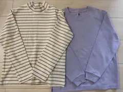 【美品】UNIQLO 長袖カットソー 2枚セット 140cm